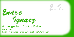 endre ignacz business card