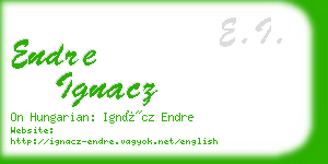 endre ignacz business card